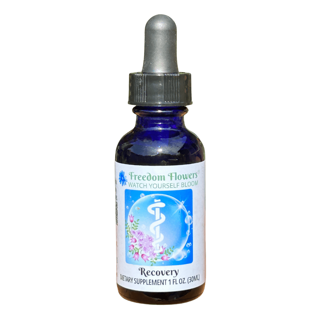 Bottle of Recovery flower essence.